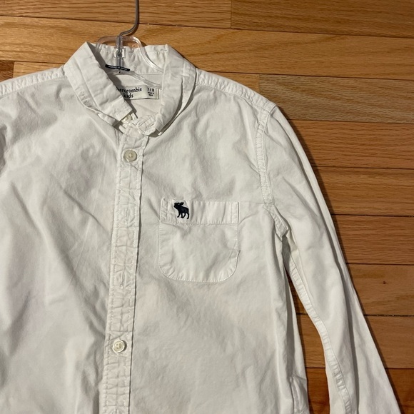 Abercrombie Kids White Button Down Top Size 7/8 - Picture 3 of 7